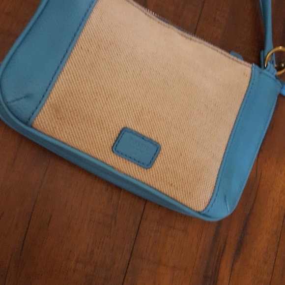 Fossil Blue and Tan Crossbody Bag - Picture 2 of 6